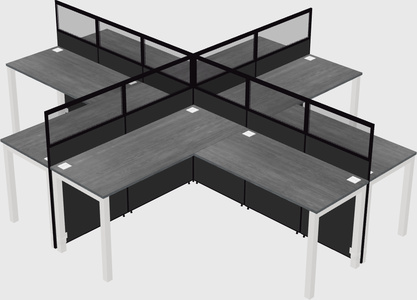 Shared l-shaped cubicles