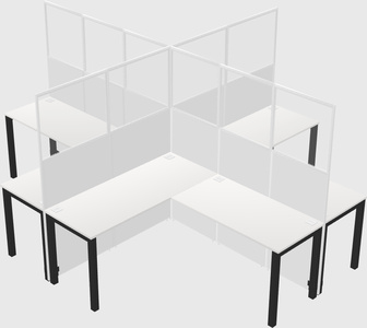 Shared l-shaped cubicles