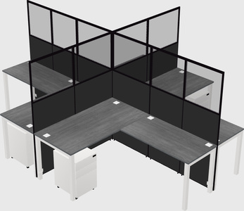Shared l-shaped cubicles