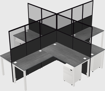 Shared l-shaped cubicles