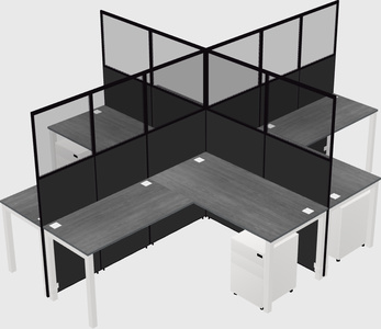 Shared l-shaped cubicles