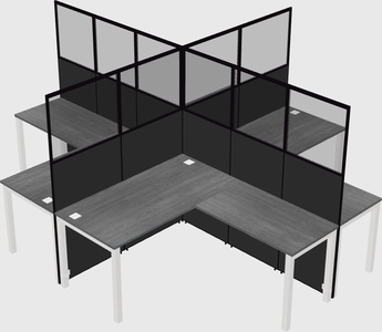 Shared l-shaped cubicles