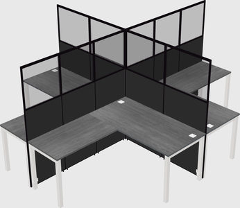 Shared l-shaped cubicles