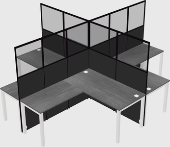Shared l-shaped cubicles