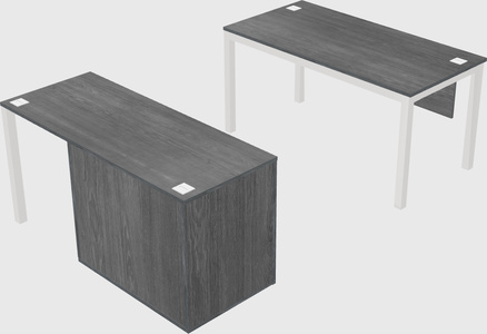 Parallel desk + cabinet