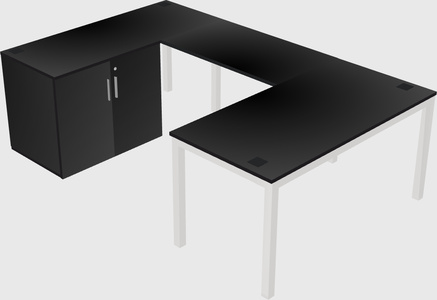 Bureau + armoire en u