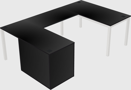 Bureau + armoire en u