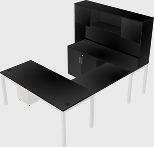 Bureau + armoire en u