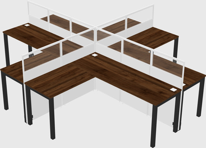 Shared l-shaped cubicles