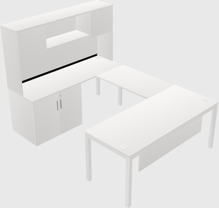 Bureau + armoire en u