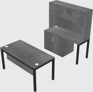Parallel desk + cabinet