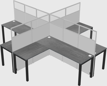 Shared l-shaped cubicles
