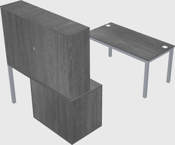Parallel desk + file cabinet