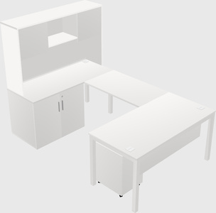Bureau + armoire en u