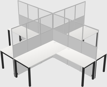 Shared l-shaped cubicles