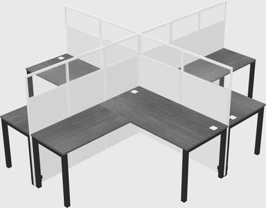 Shared l-shaped cubicles