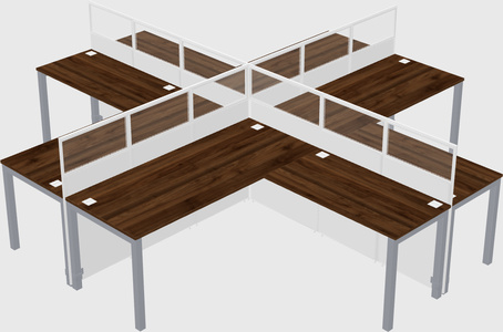 Shared l-shaped cubicles