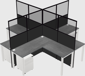 Shared l-shaped cubicles