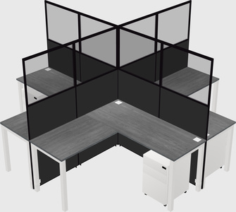Shared l-shaped cubicles
