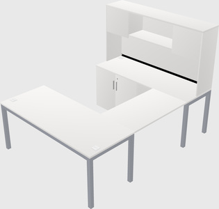 Bureau + armoire en u