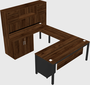 Bureau + armoire en u
