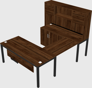 Bureau + armoire en u