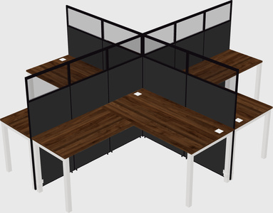 Shared l-shaped cubicles