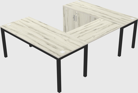 Bureau + armoire en u