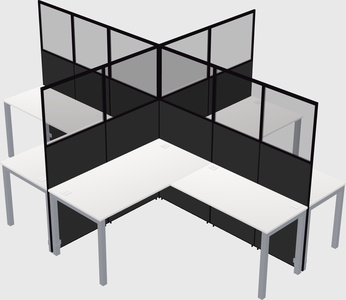 Shared l-shaped cubicles
