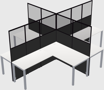 Shared l-shaped cubicles