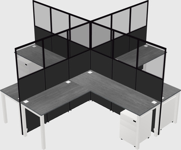 Shared l-shaped cubicles