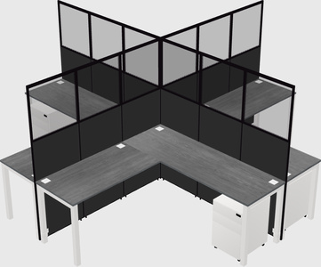 Shared l-shaped cubicles