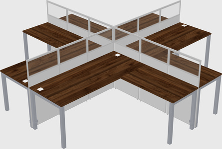 Shared l-shaped cubicles