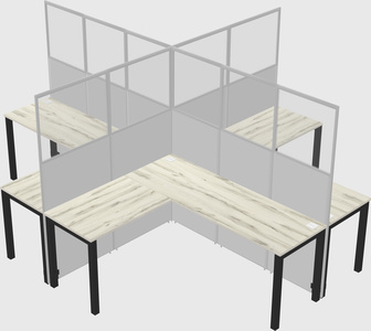 Shared l-shaped cubicles