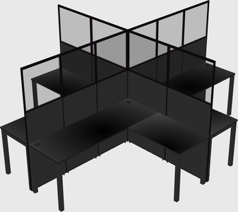 Shared l-shaped cubicles
