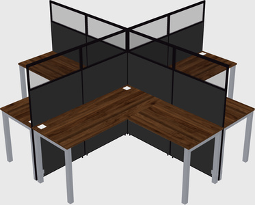 Shared l-shaped cubicles