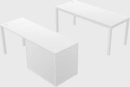 Parallel desk + cabinet