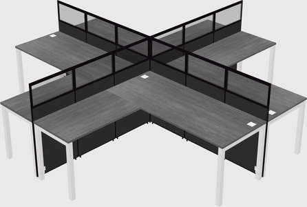 Shared l-shaped cubicles