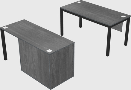 Parallel desk + cabinet