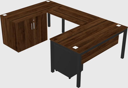 Bureau + armoire en u