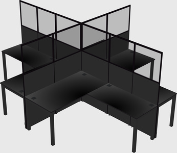 Shared l-shaped cubicles