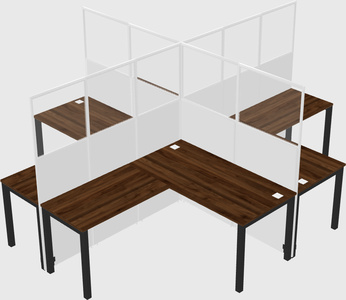 Shared l-shaped cubicles