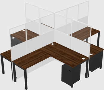 Shared l-shaped cubicles