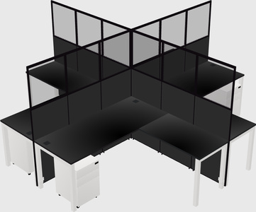 Shared l-shaped cubicles