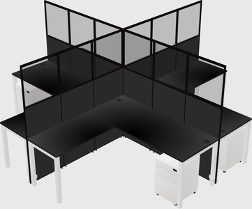 Shared l-shaped cubicles