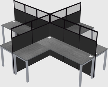 Shared l-shaped cubicles