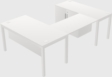 Bureau + armoire en u