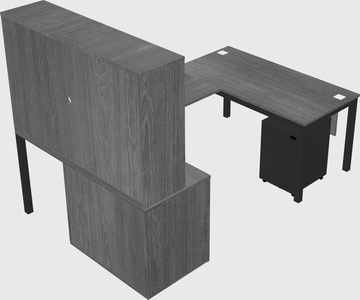 Bureau + armoire en u