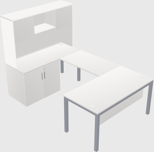 Bureau + armoire en u