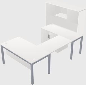 Bureau + armoire en u
